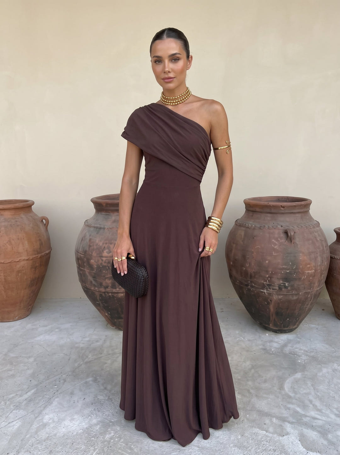 Nimue | Linen Silk Midi Dress