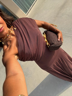Nimue | Linen Silk Midi Dress