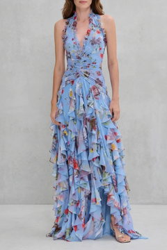 Julietta | Romantic Rose Cascade Maxi Dress