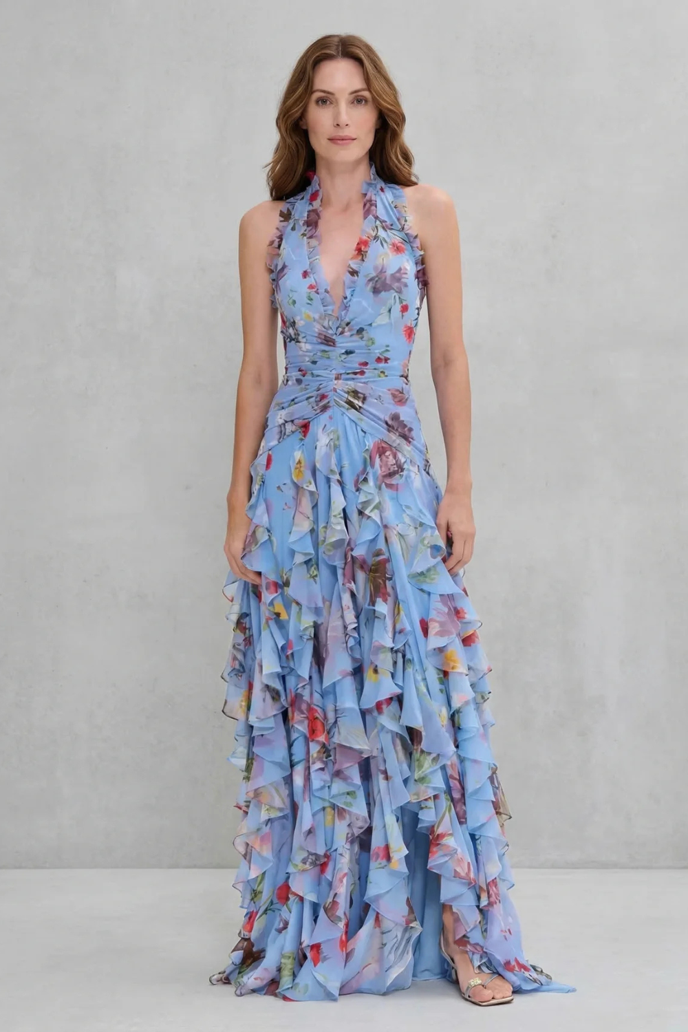 Julietta | Romantic Rose Cascade Maxi Dress