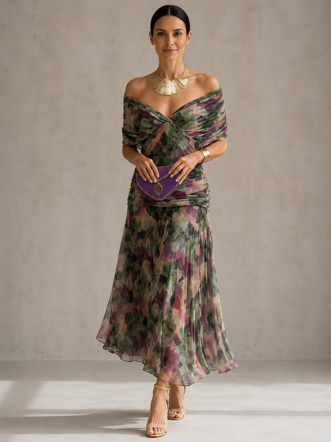 Prudence | Coral Evening Maxi Dress