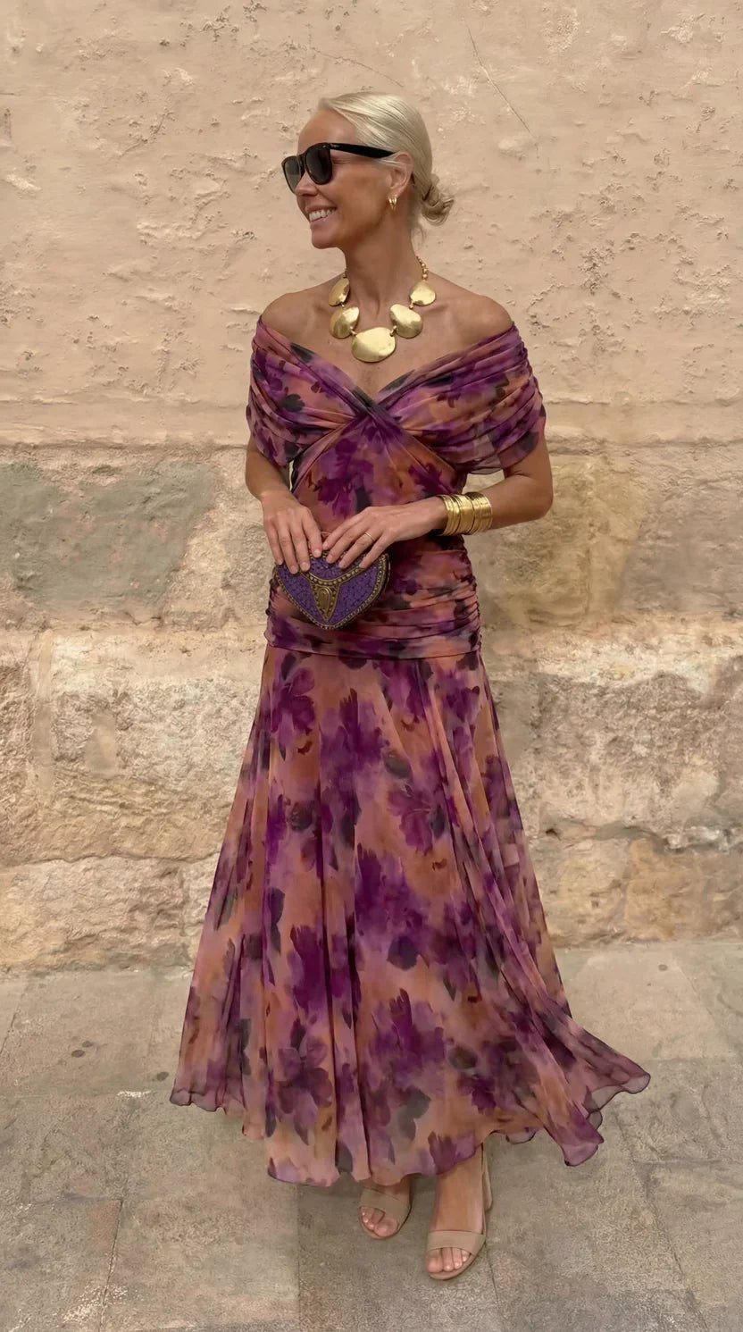 Prudence | Coral Evening Maxi Dress