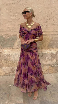 Prudence | Coral Evening Maxi Dress