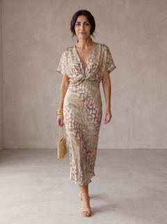 Rilla | Elegant Linen-Silk Midi Dress