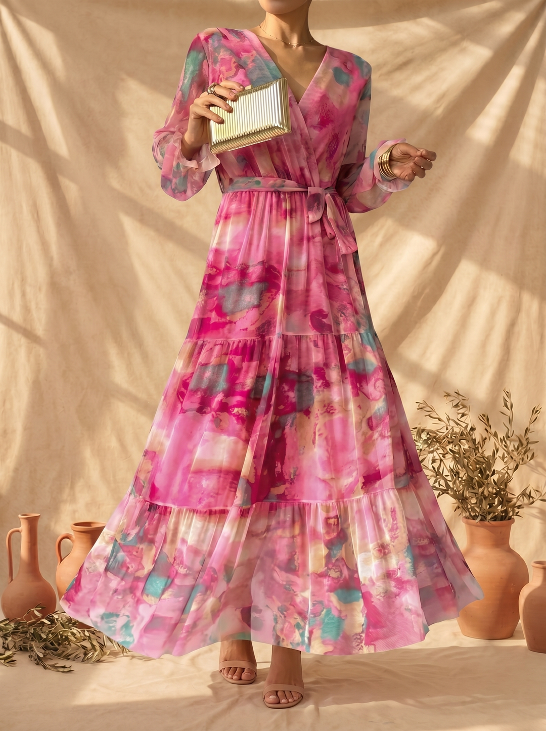 Vinita | Wrap Dress Floral Print
