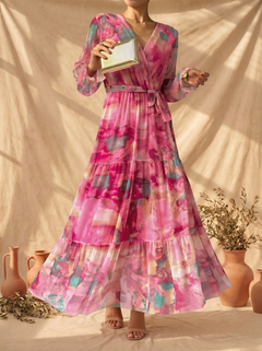 Vinita | Wrap Dress Floral Print