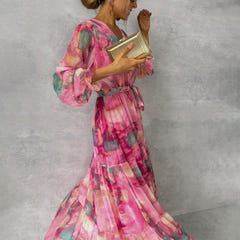 Vinita | Wrap Dress Floral Print