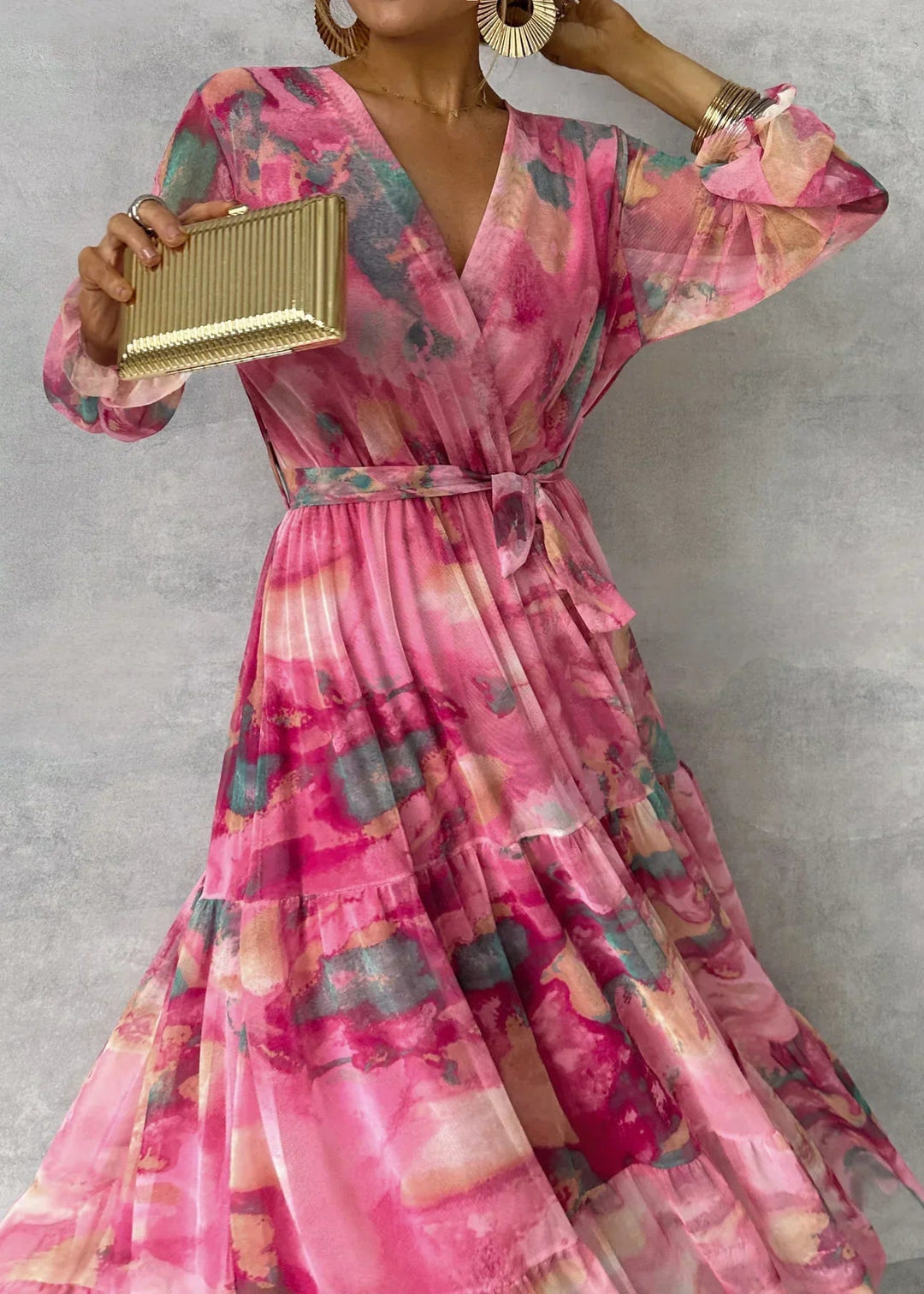 Vinita | Wrap Dress Floral Print