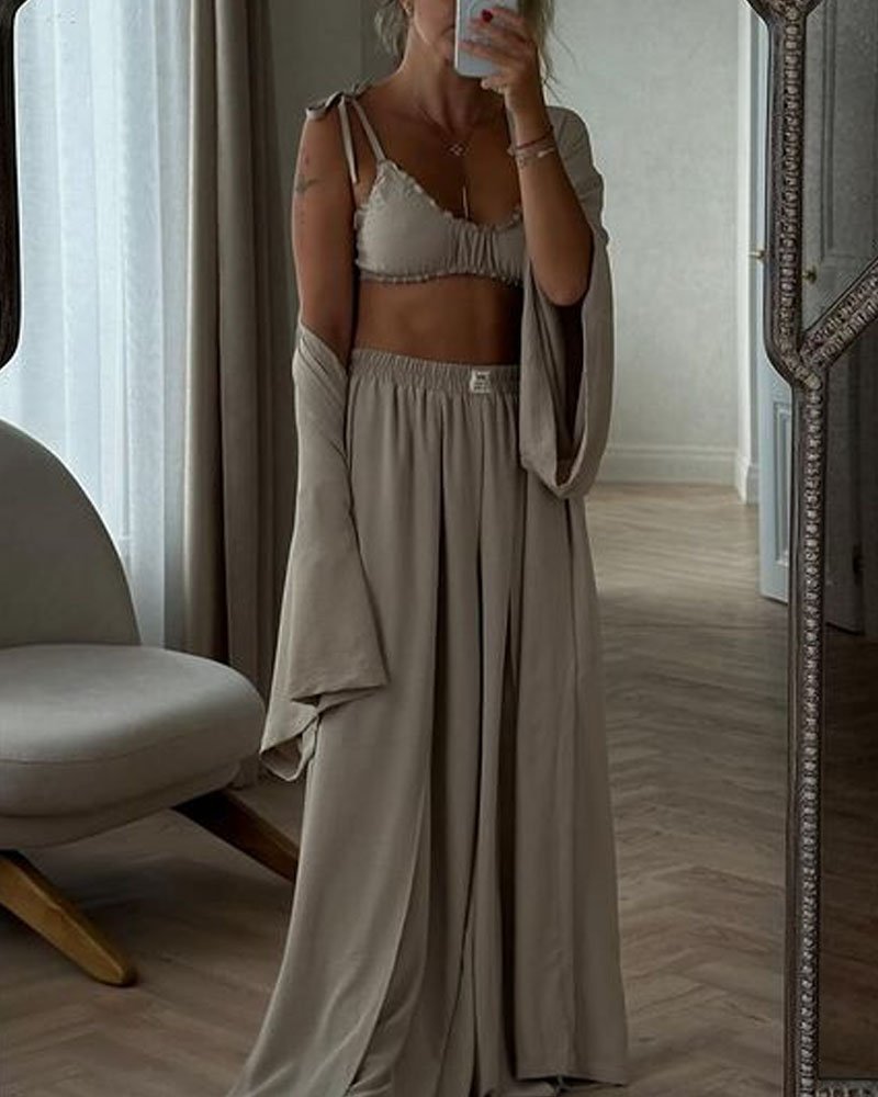 Hsina | Chic Casual Cardigan 2-Piece