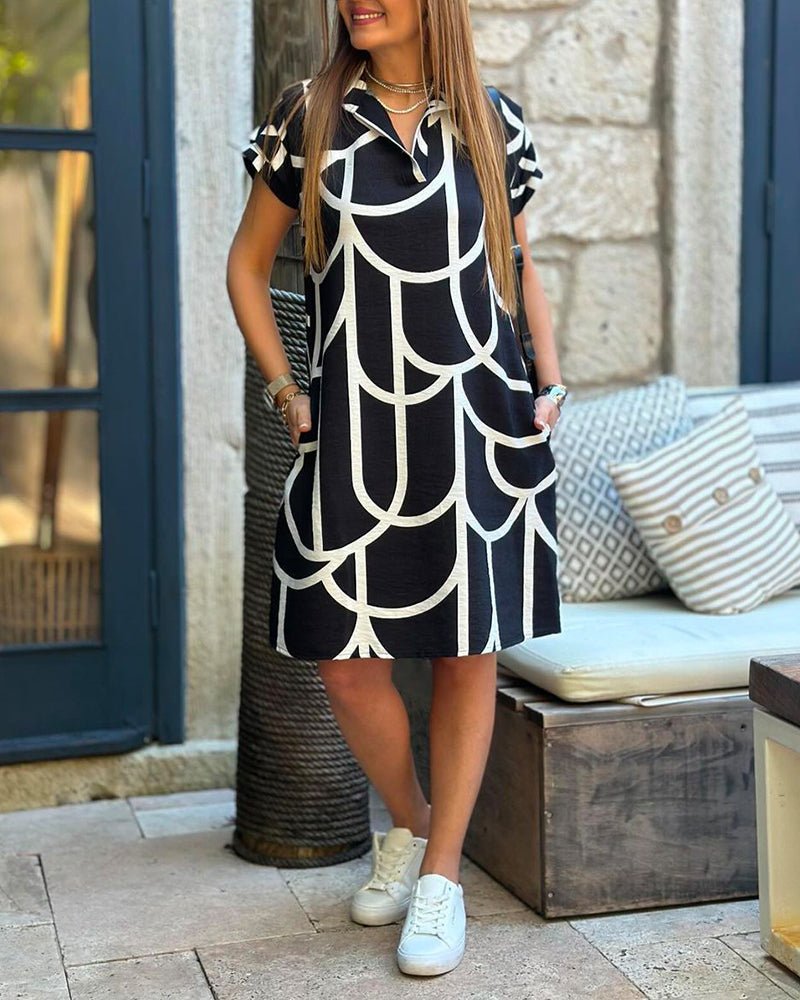 Lizzie | Midi Dress with Short Sleeves