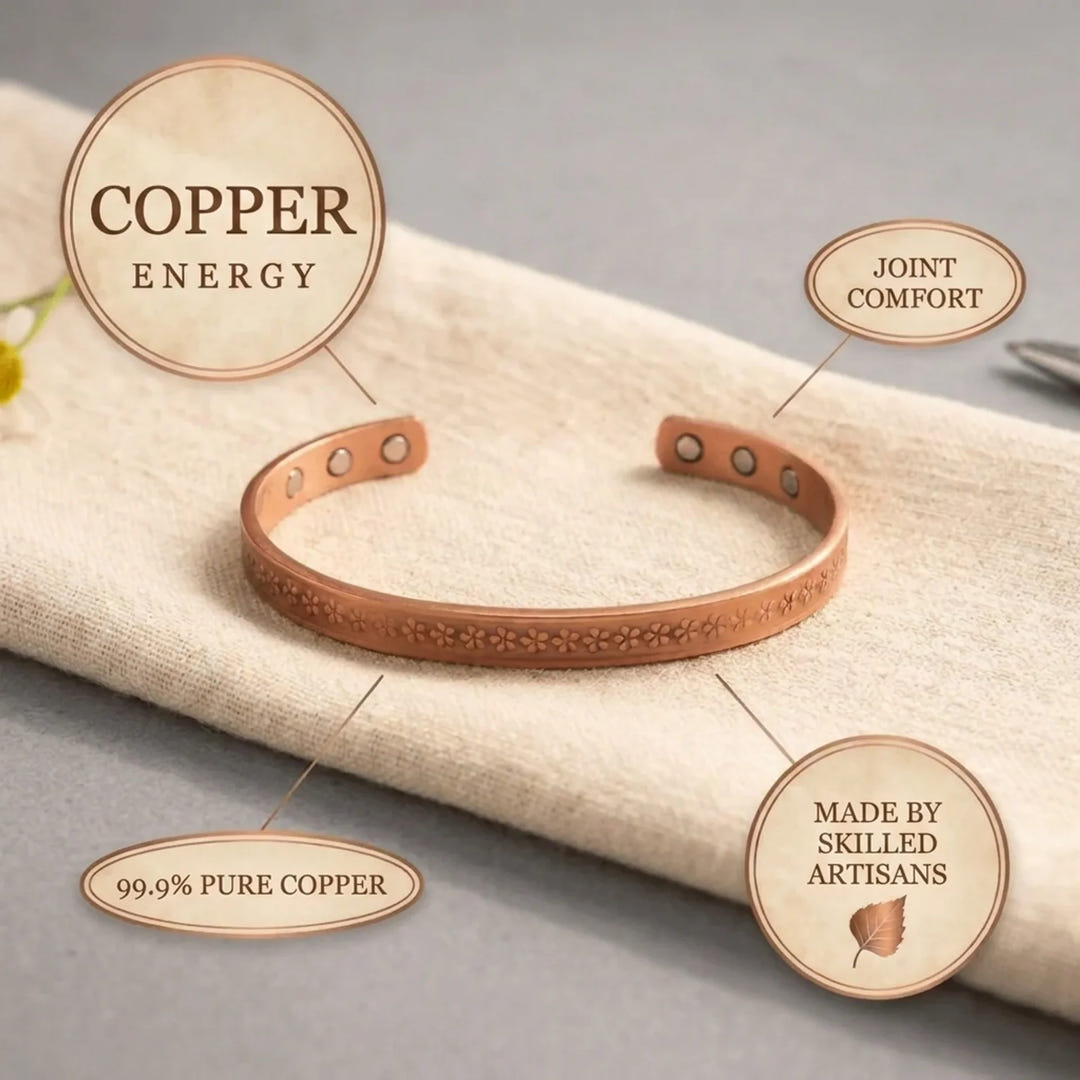 Adeline | Copper Daisy Bracelet