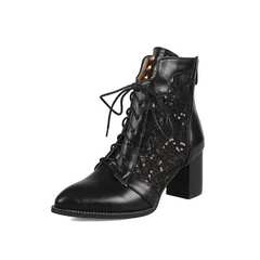 Thalia | Refined Lace-Up Heeled Boots