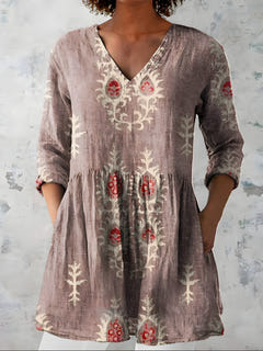 Mary-Jane | Flowing Long Blouse V-Neck