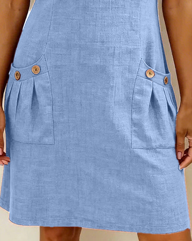 Noeleen | Cotton Zip-Pocket Dress
