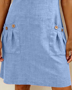 Noeleen | Cotton Zip-Pocket Dress