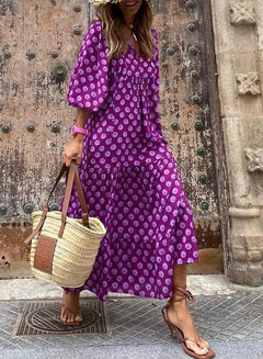 Jan | Boho Puff Maxi Dress