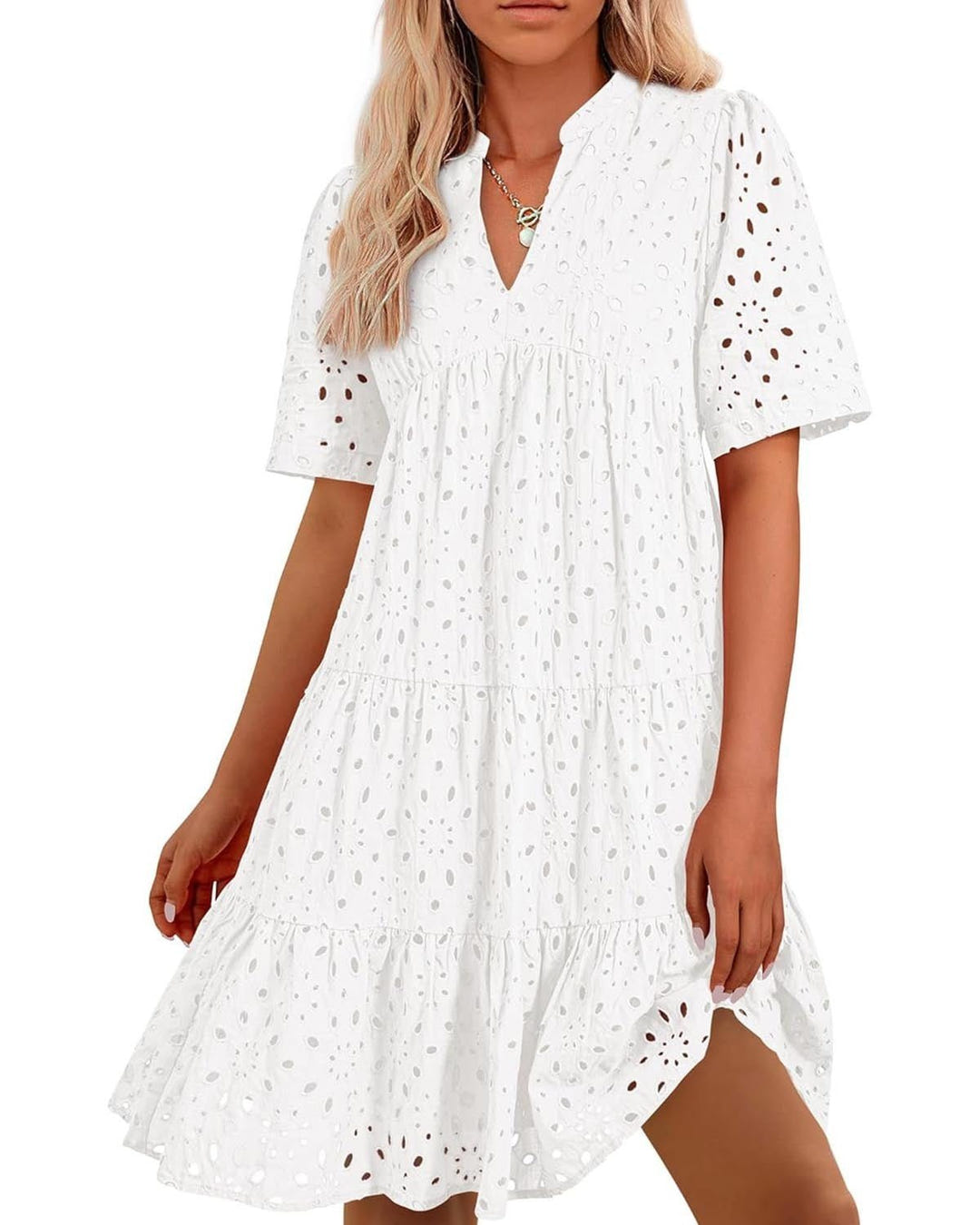 Meinwen | Lace Ruffle Dress