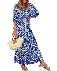 Jan | Boho Puff Maxi Dress
