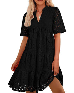 Meinwen | Lace Ruffle Dress