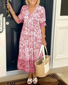 Kylie | Floral V-Neck Maxi Dress