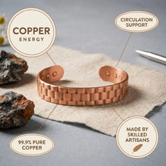 Brigitte | Wide Copper Bracelet