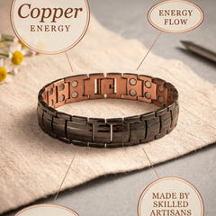 Letitia | Obsidian Copper Bracelet