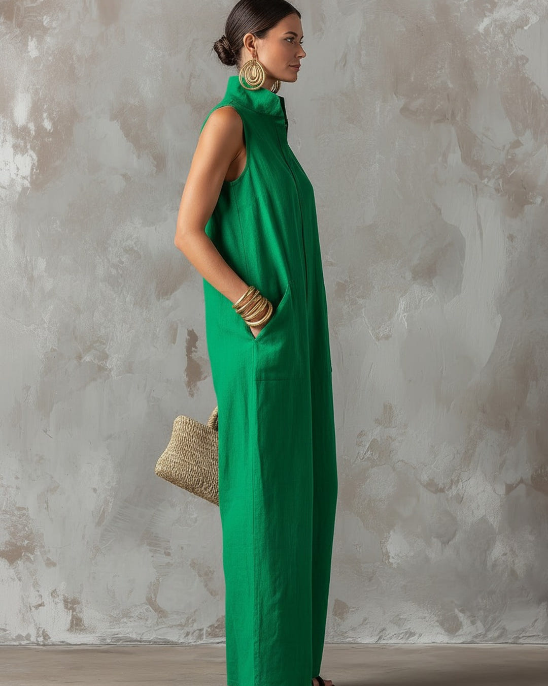 Essie | Minimalist Wide-Leg Linen Jumpsuit