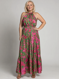 Mariska | Draped Halter Midi Dress