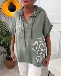Lynnette | Floral Hooded Blouse