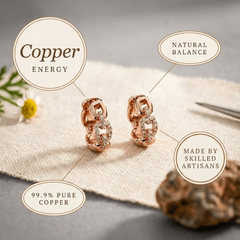 Alicia | Crystal Copper Earrings