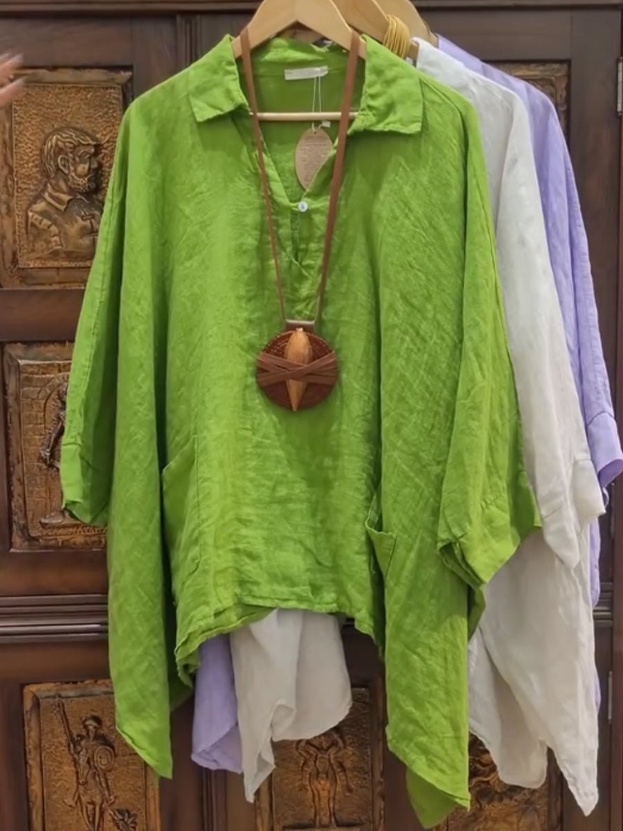 Olive | Breezy Collared Top