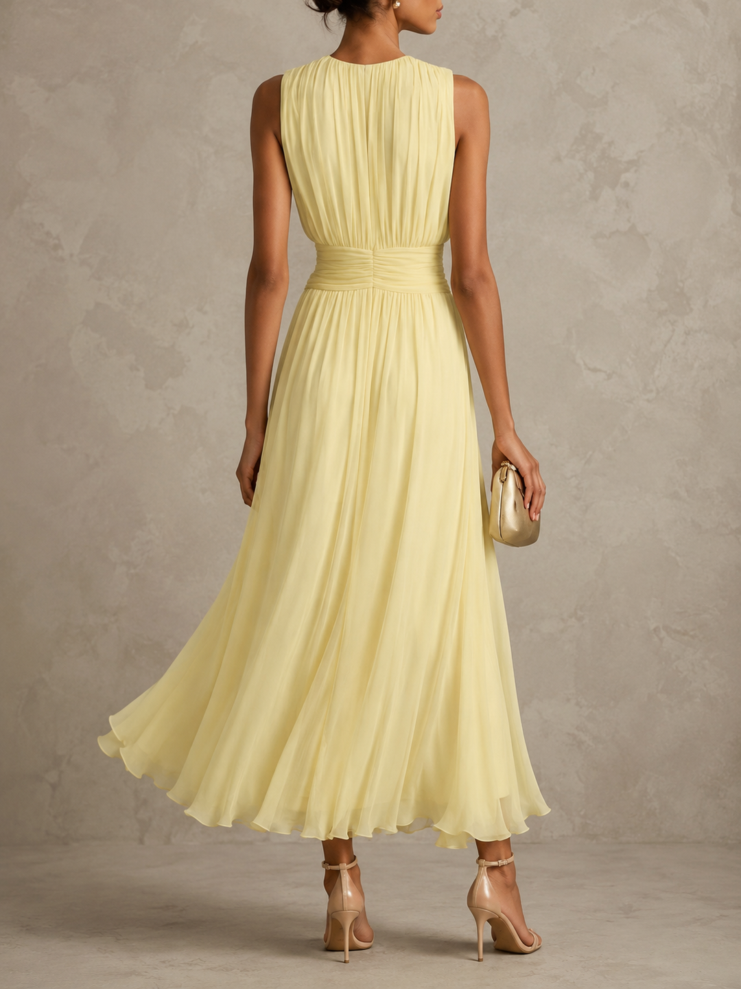 Kathleen | Ruched Waist Maxi Dress