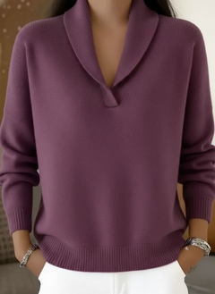 Almira | V-Neck Drape Knit