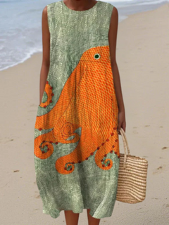 Naomi | Oceanic Midi Dress