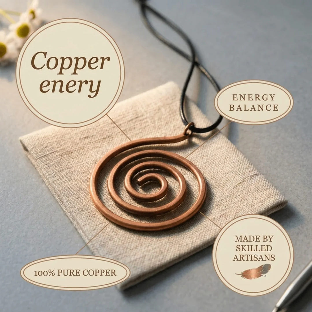 Celina | Copper Whorl Necklace