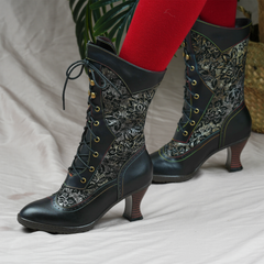 Thalia | Refined Lace-Up Heeled Boots