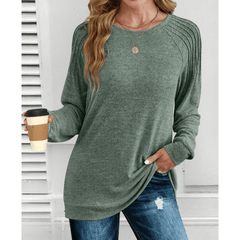 Margaret | Ribbed Shoulder Long-Sleeve