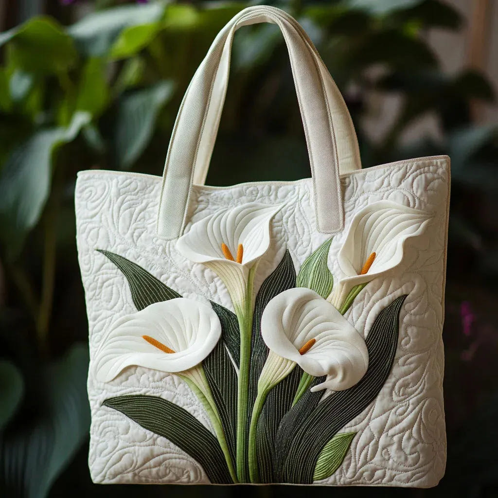 Nerissa | White Sunflower Padded Tote