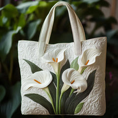 Nerissa | White Sunflower Padded Tote