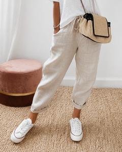 Mya | Relaxed Cotton-Linen Trouser