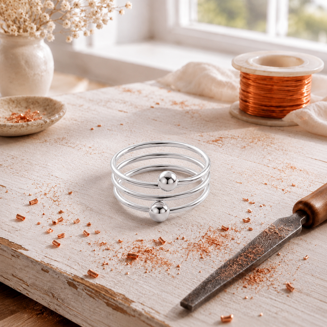 Freda | Copper Coil Ring