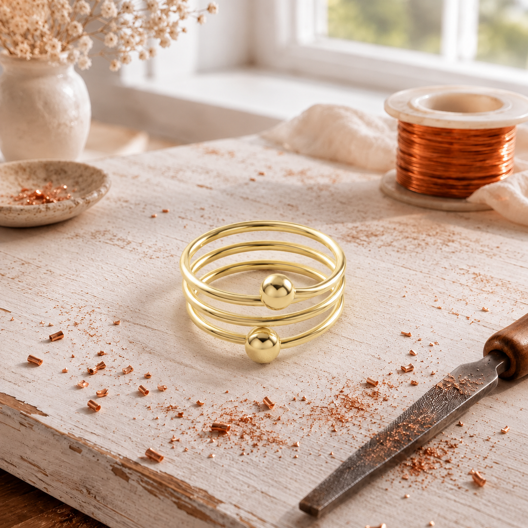 Freda | Copper Coil Ring