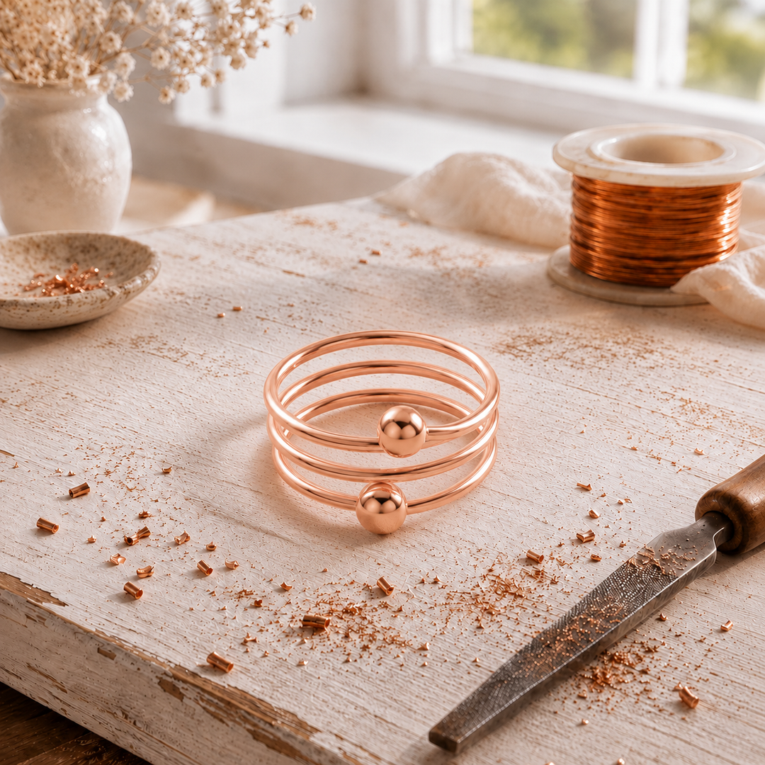 Freda | Copper Coil Ring