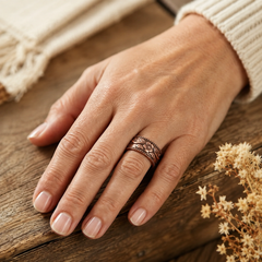 Leonie | Handcrafted Floral Copper Ring