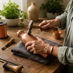 Joel | Hand-Hammered Copper Bottle