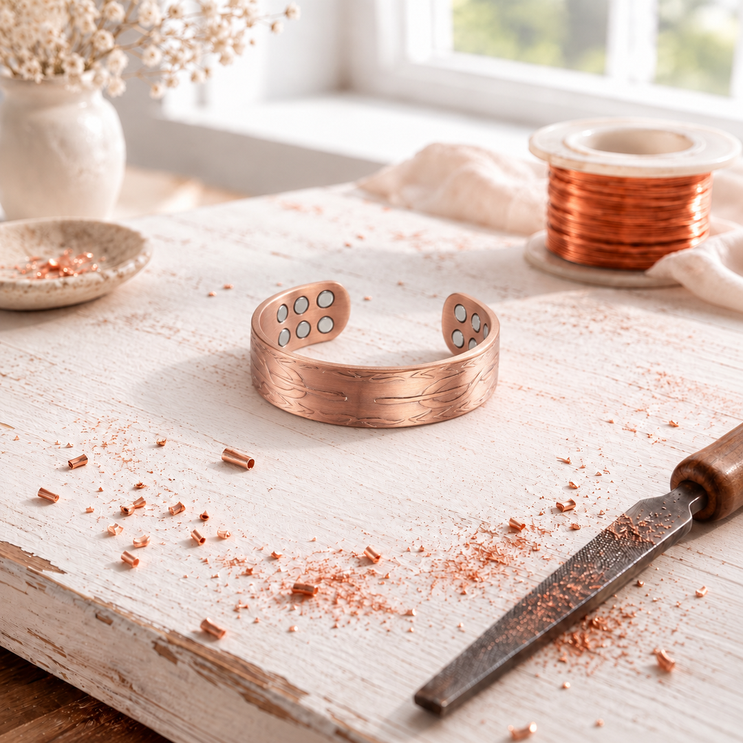 Arabella | Textured Copper Bracelet