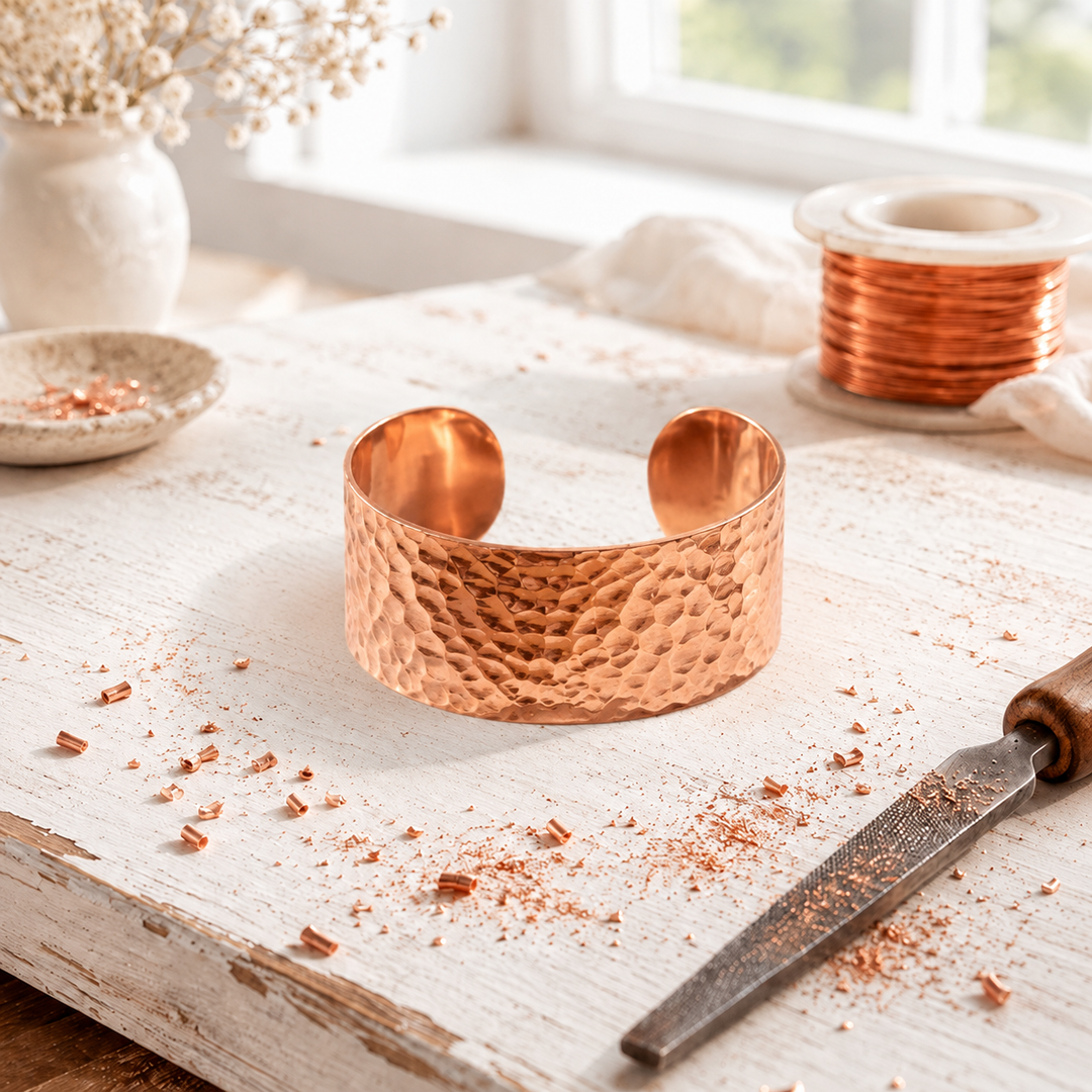 Doreen | Hammered Copper Cuff