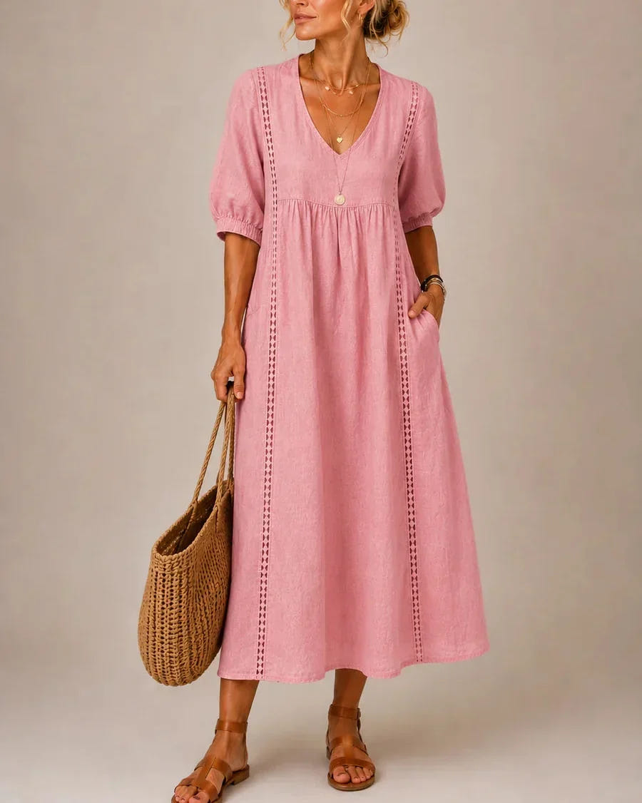 Van | Effortless Linen Midi Dress