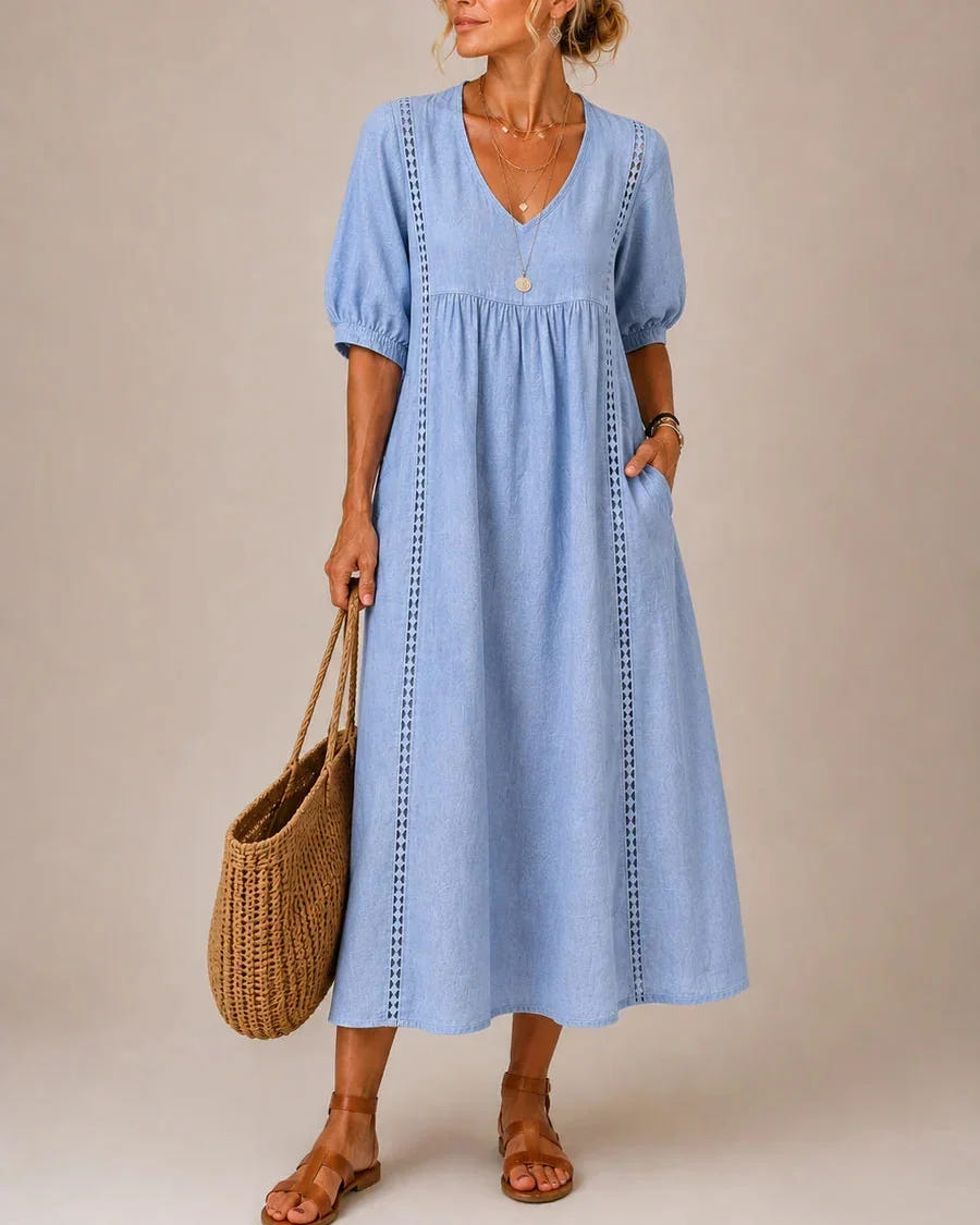 Van | Effortless Linen Midi Dress