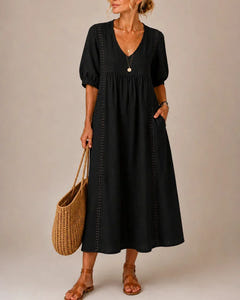 Van | Effortless Linen Midi Dress